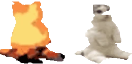 catsittingverycomfortablearoundacampfirebutsomethingisntquiterig emoji