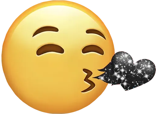 Black_Sparkle_BlowKiss static emote