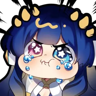 Crying sticker