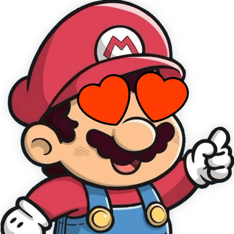 Mario_HeartOrangeEyes emote