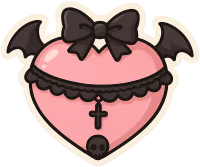 Gothpinkheart emote