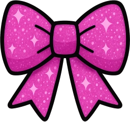 Pinkglitterbow emote