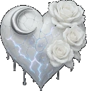 Whitegothheartgif emote