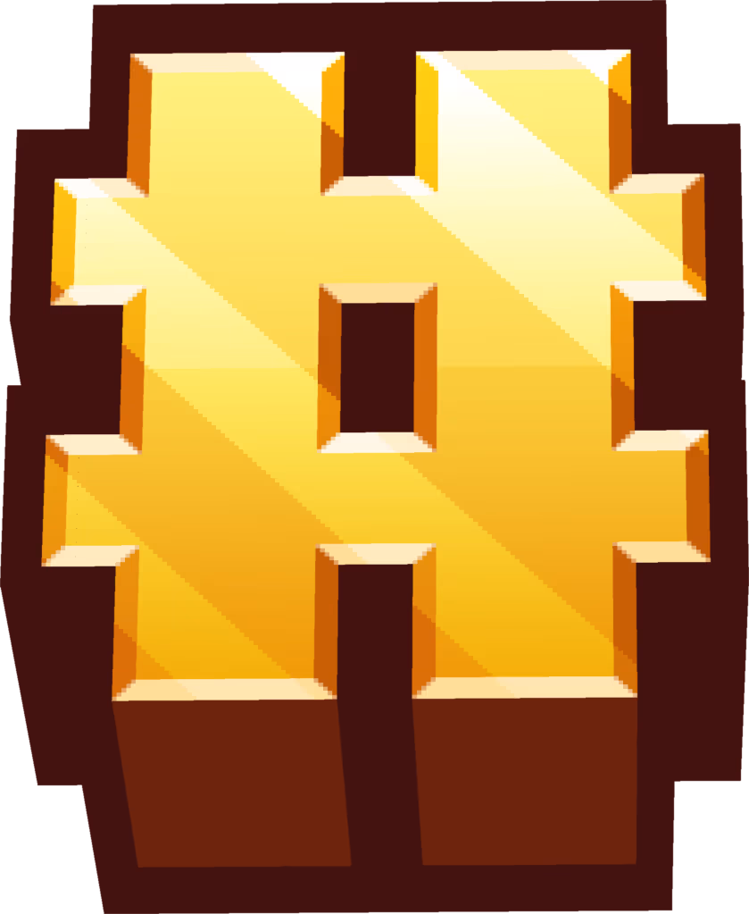 minecraft_gold_hashtag emote