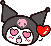 kuromi_hearteyes emote
