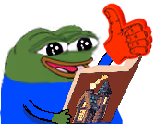 Bookpepefoamthumbsup emote
