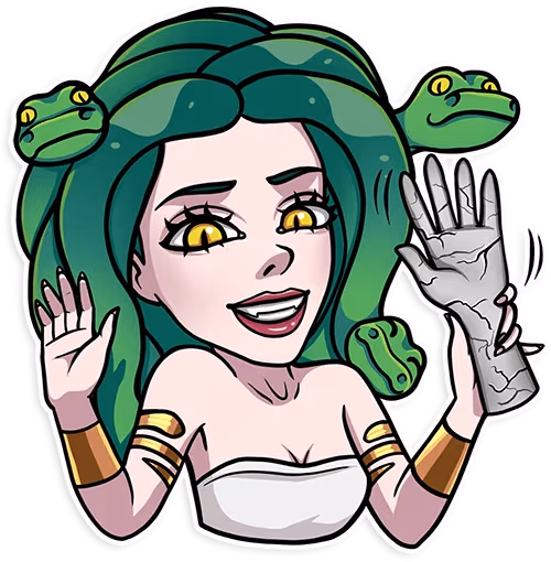 medusa_hands_up emote