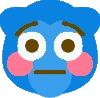 BlueMonkeyFlushed emote