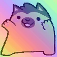 RainbowDogParty emote