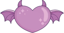 Purpledevilheart emote