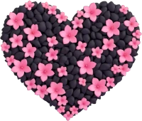 Pinkblacksakuraheart emote