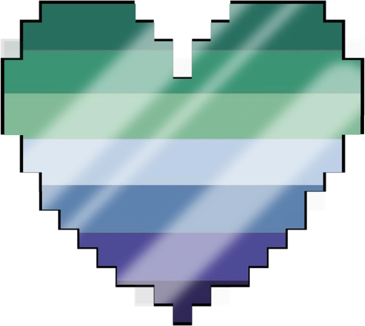 GayFlagPixelHeart emote