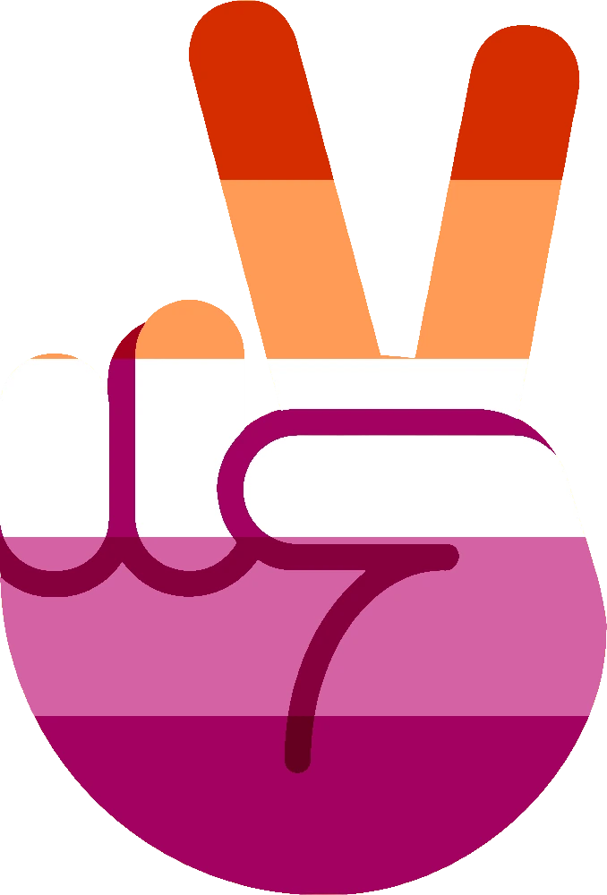 lesbian_peace_sign emote
