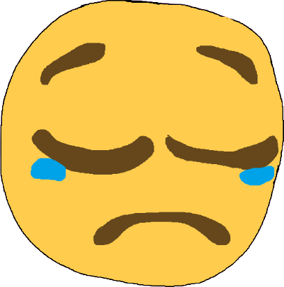 Sad static emote