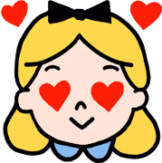 AliceHeartEyes emote