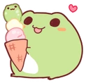 Frog_icecream emote