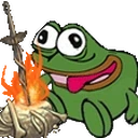 pepegSitNextToBonfire emote