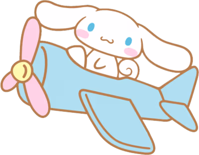 Cinnamonroll_in_a_plane emote