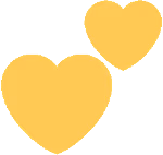 two_yellow_hearts emote