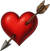 Arrowthroughaheart emote