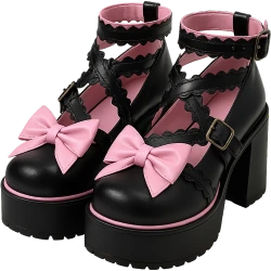Pinkblackgothshoes emote
