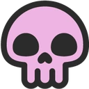 pinkskull emote