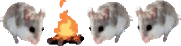alabamabeachmousesittingverycomfortablearoundacampfirewithitsfri emoji