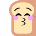 KissingBlushBread emote