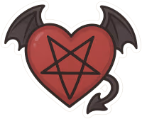 Gothicheartwithapentagram emote