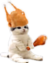 catsittingverycomfortablebutinaturkeyhat emote