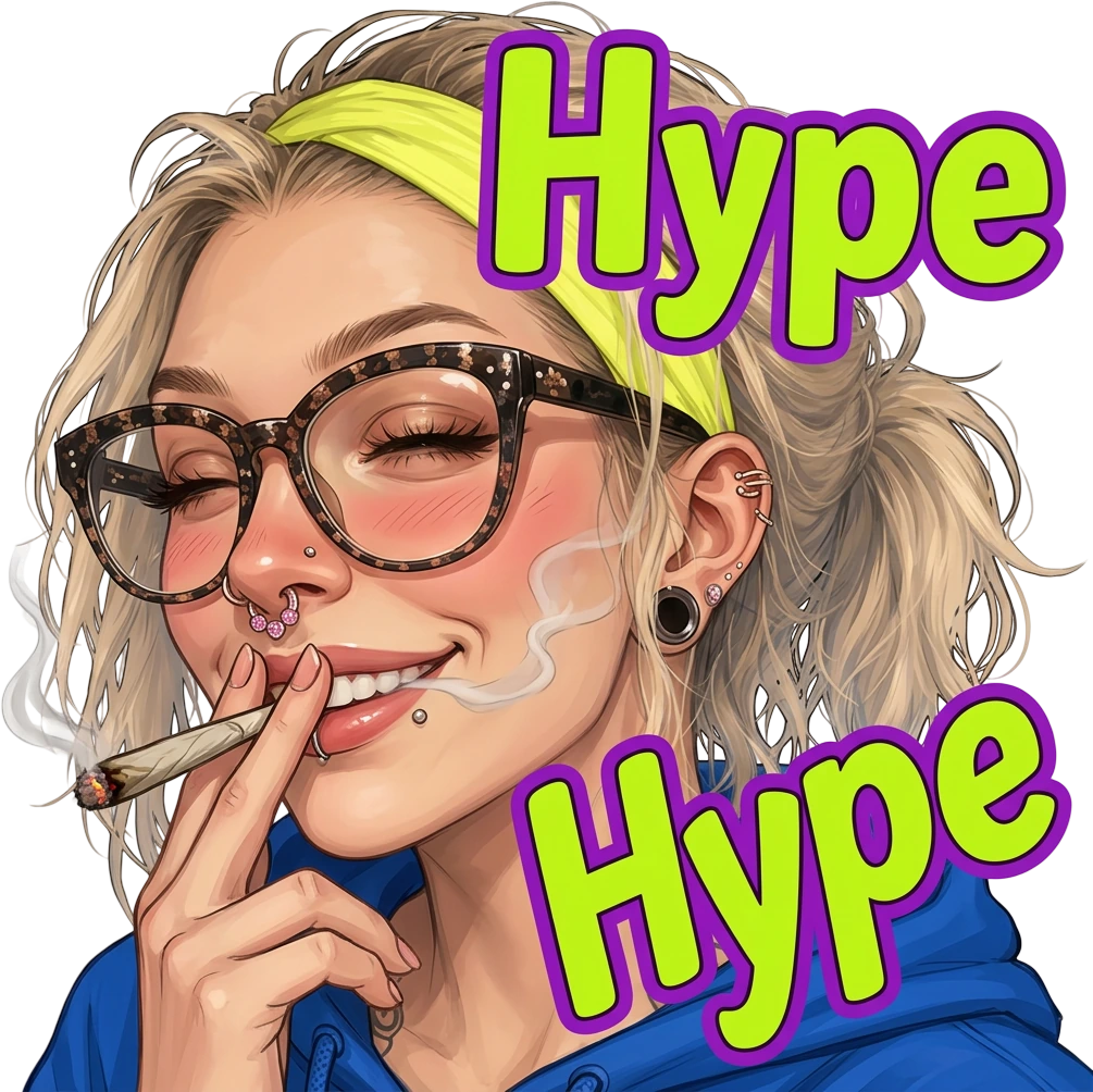 baked_beanz_smoking_a_joint_high_and_happy sticker