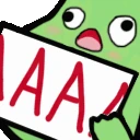 screaming_aaaa_sign_bean emote