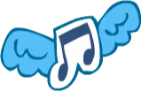 wingedmusicnote emote