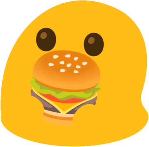Blob_eating_burger sticker