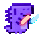 saberDinoPurple animated emote