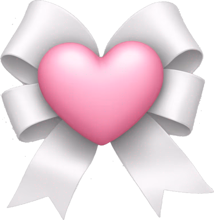 Whitebowwithpinkheart emote