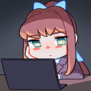 MonikaComputer emote