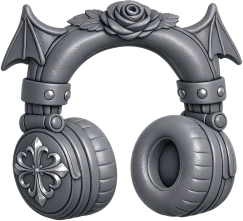 Graygothicheadphones emoji