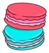 PinkAndBlueMacroons emoji