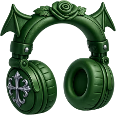 Greengothicheadphones emote