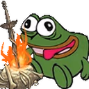 pepegSitNextToBonfire emote