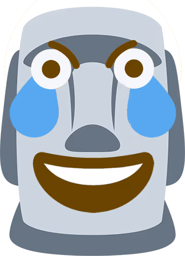 moyai_laughcry emote
