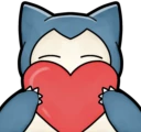 Snorlax_RedHeart emoji
