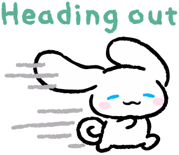 cinnamorollheadingout emote