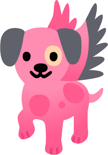 Pinkangeldog emote