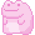 pinkfrogrollingbackwards emote