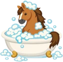 horsebubblebath emoji