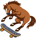 skateboardinghorse emote