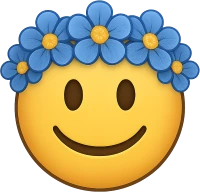 Bluefloweremoji emote