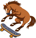 skateboardinghorse emote